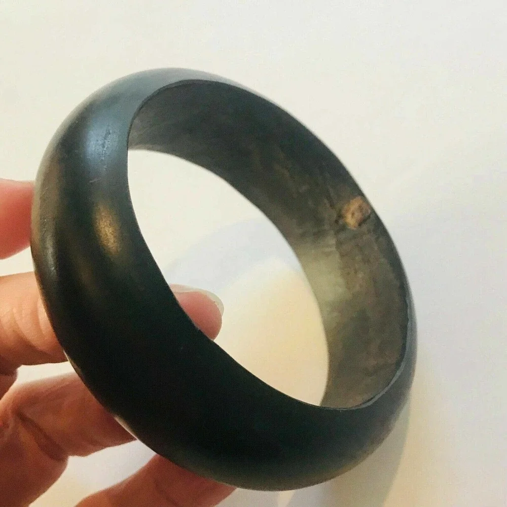 Solid Wood Bracelet Bangle Brown‎ 1